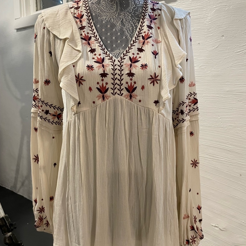 Knox Rose Peasant Flutter Blouse (XS)
